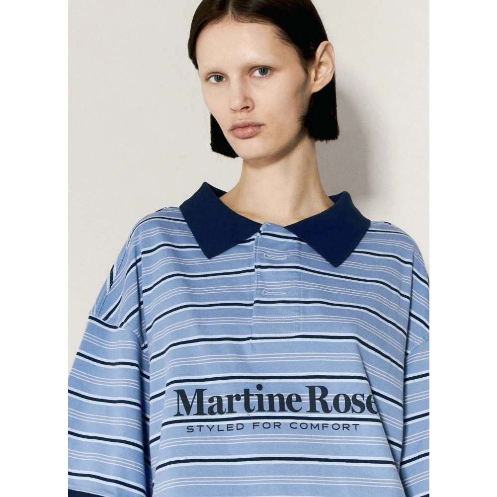 Martine Rose Gestreept Poloshirt van Stretch-Jersey Multicolor Dames