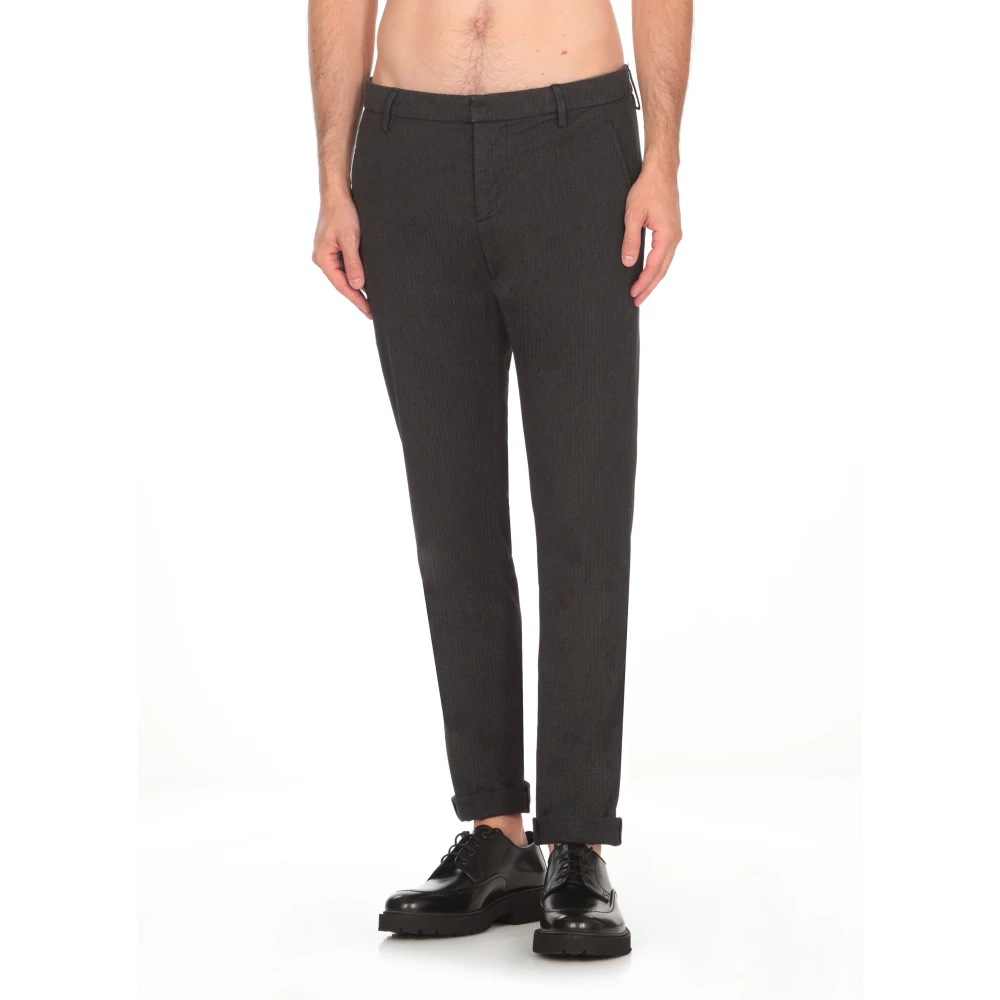 Dondup Grijze Katoenmix Broek met Zakken Gray Heren