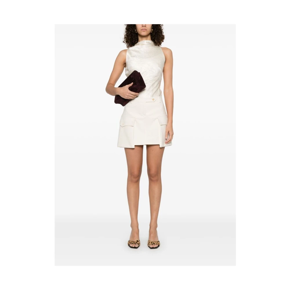 Tom Ford Witte Rok met Zakken en Knopen White Dames