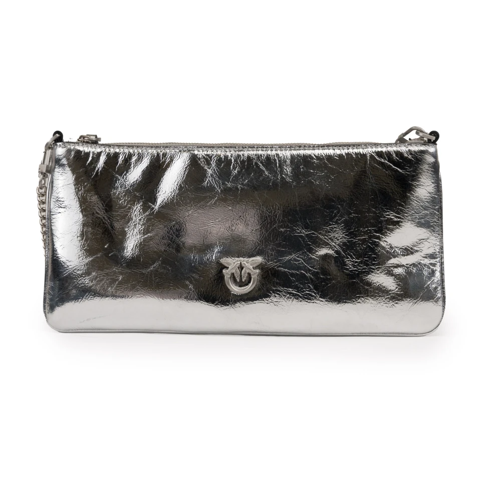Pinko Zilveren Schoudertas Love Birds Gray Dames