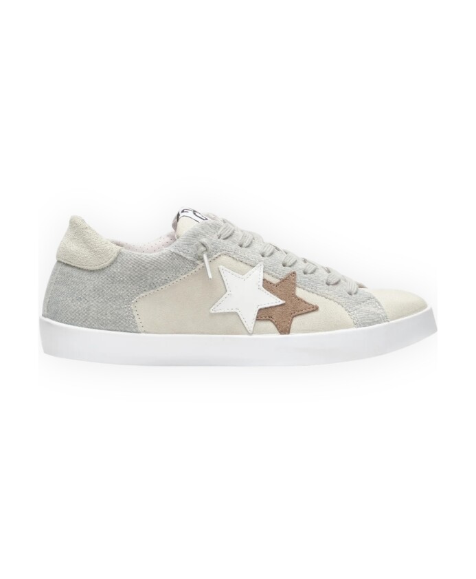 sneaker-gris-etoile-marron