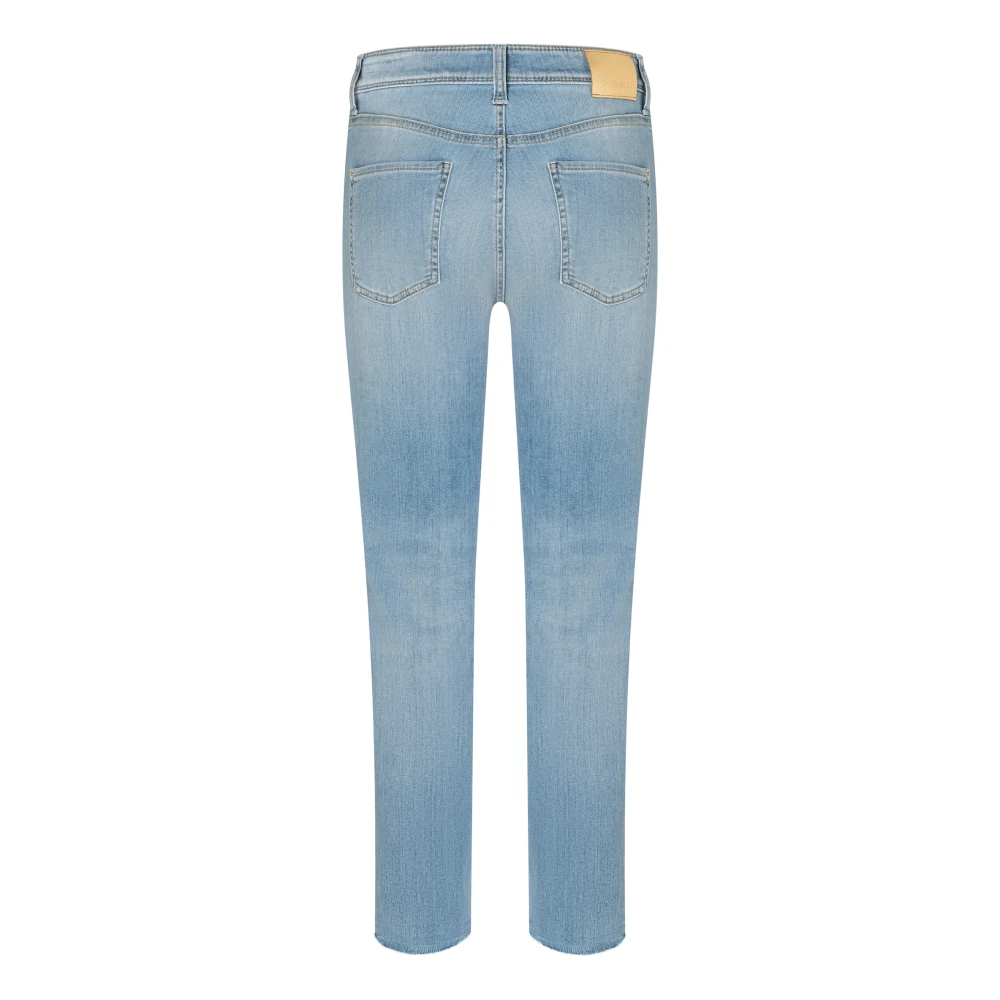 CAMBIO Korte Jeans met Franjes in Lichtblauw Blue Dames