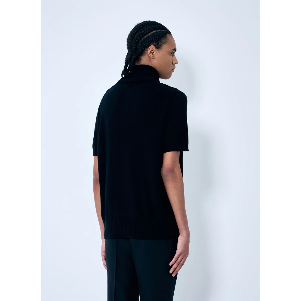 Vivienne Westwood Wol Kasjmier Gebreide Poloshirt Black Heren