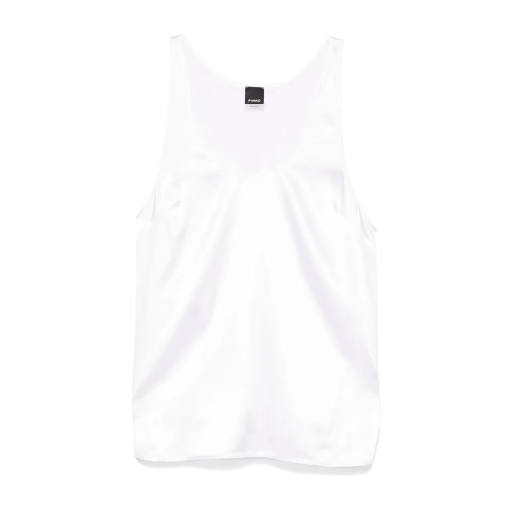 Pinko Women's White Sleeveless Tops, M, Crazy Tank Top