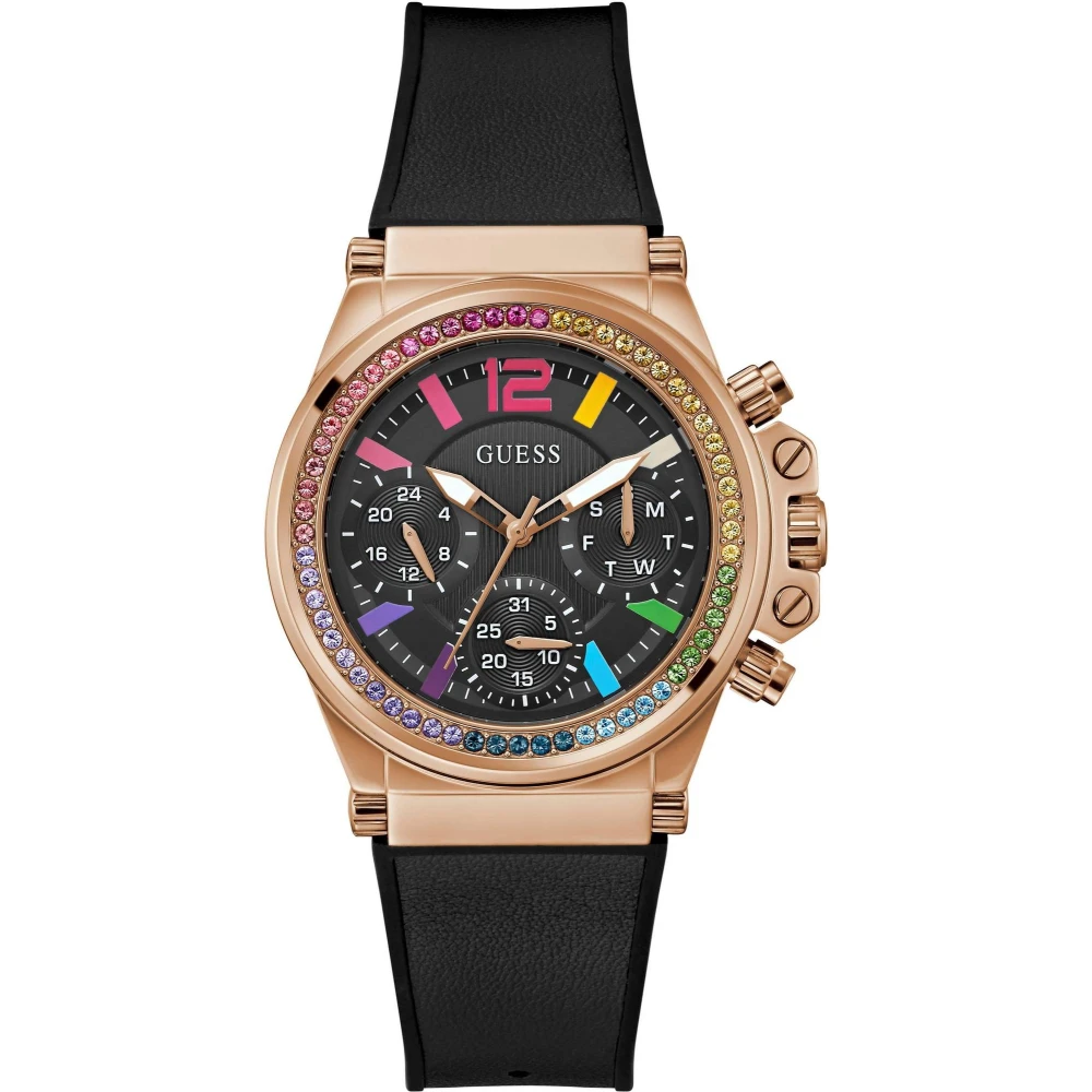 Guess Charisma Multifunktionsklocka Svart Roséguld Multicolor, Dam