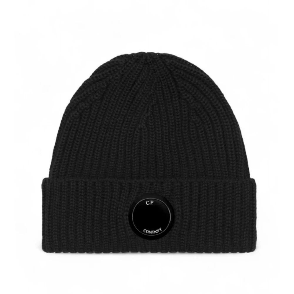 C.p. Company Knit Cap - Male - Accessories - Black - One Size - Accessories