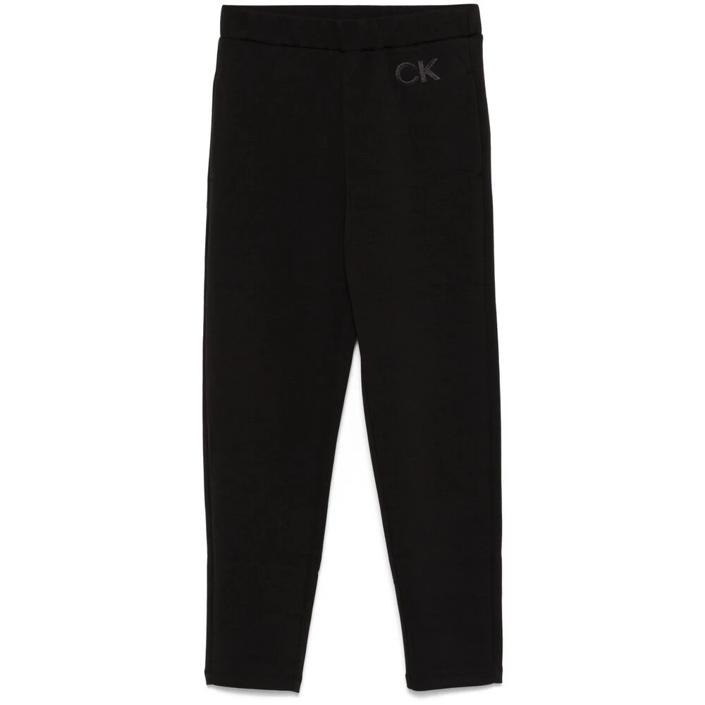 Calvin Klein Zwarte elastische tailleband steekzakken Black Dames