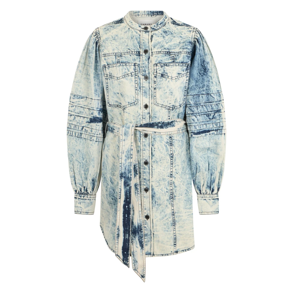 Marant Étoile Women's Blue Shirt Dresses, 2XS, Midi Dress In Cotton