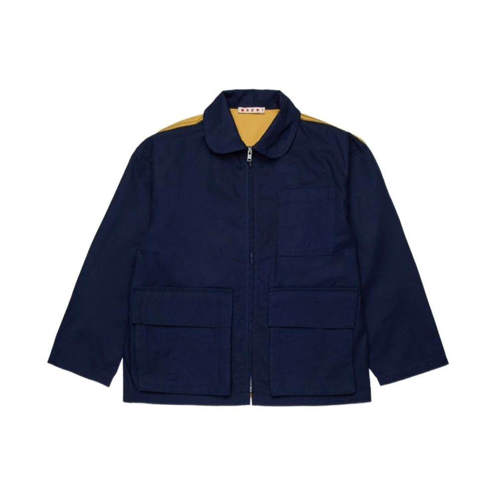 Marni Boys Blue Light Jacket - Light Jackets - 12 Y - Kids