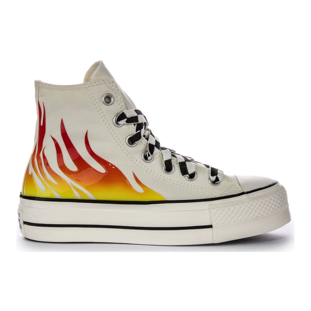 Converse Women's Multicolor Lift Platfrm Flame Trainers - Sneakers - 5 Uk - Shoes