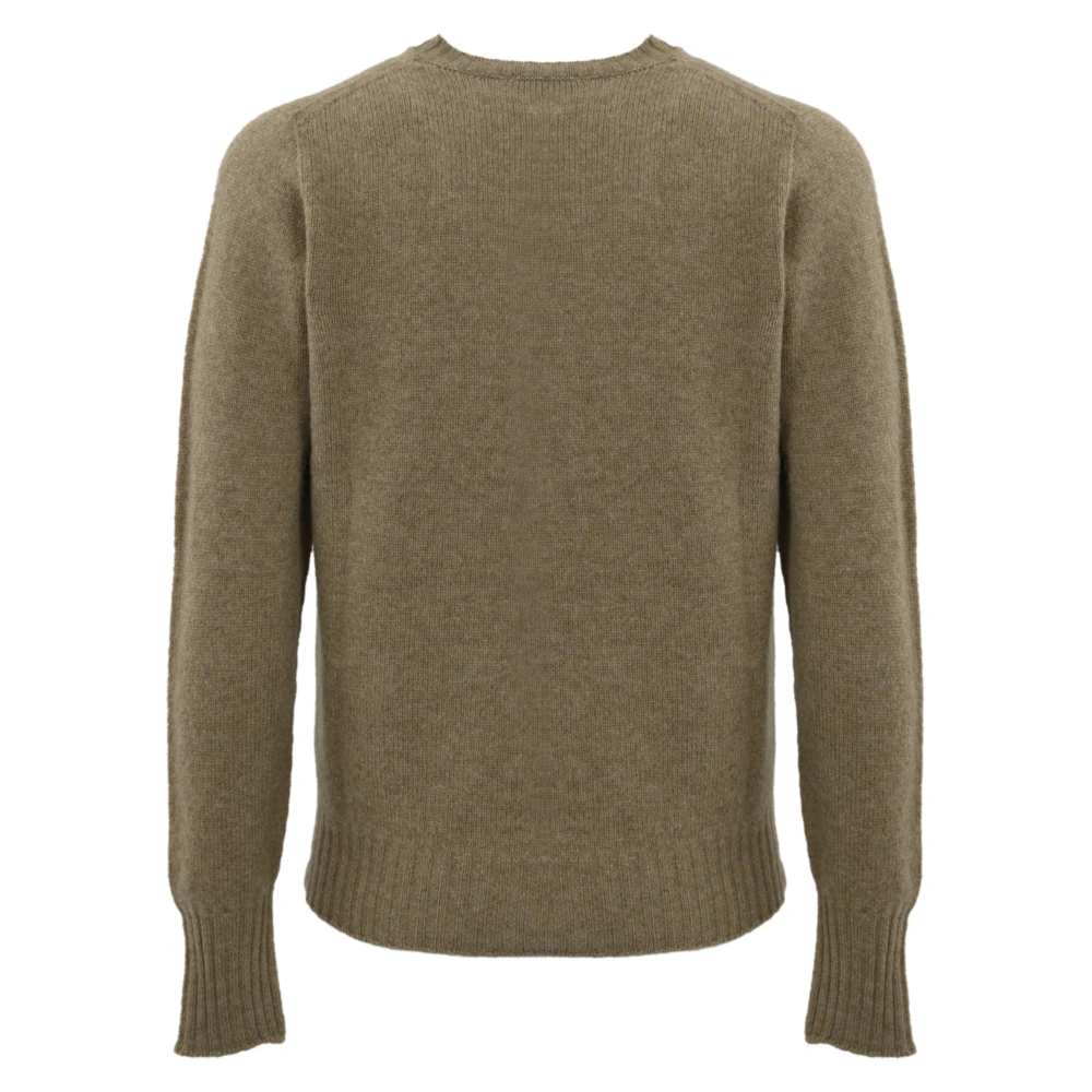 Drumohr Kasjmier Ronde Hals Zand Trui Beige Heren