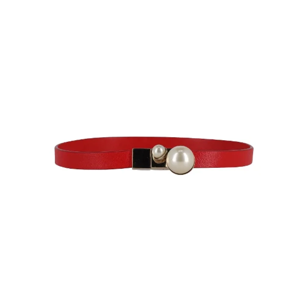 Dior Vintage Pre-owned Leather bracelets Red Dames