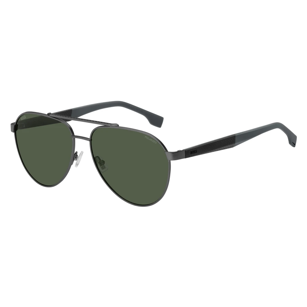Hugo Men's Gray Sunglasses, 60 Mm, 1485/S Sunglasses In Matte Ruthenium Green