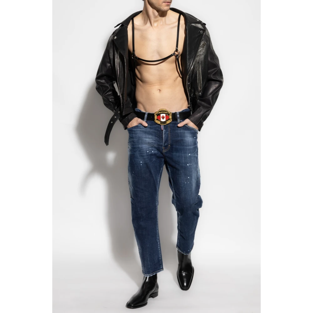 Dsquared2 Leren harnas Black Heren