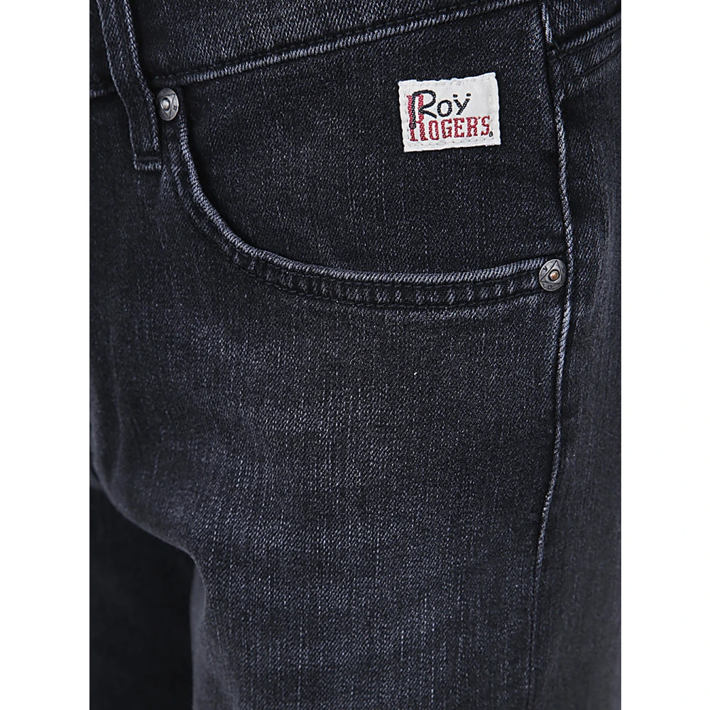 Roy Roger's Zwarte Denim Jeans voor Mannen Black Heren