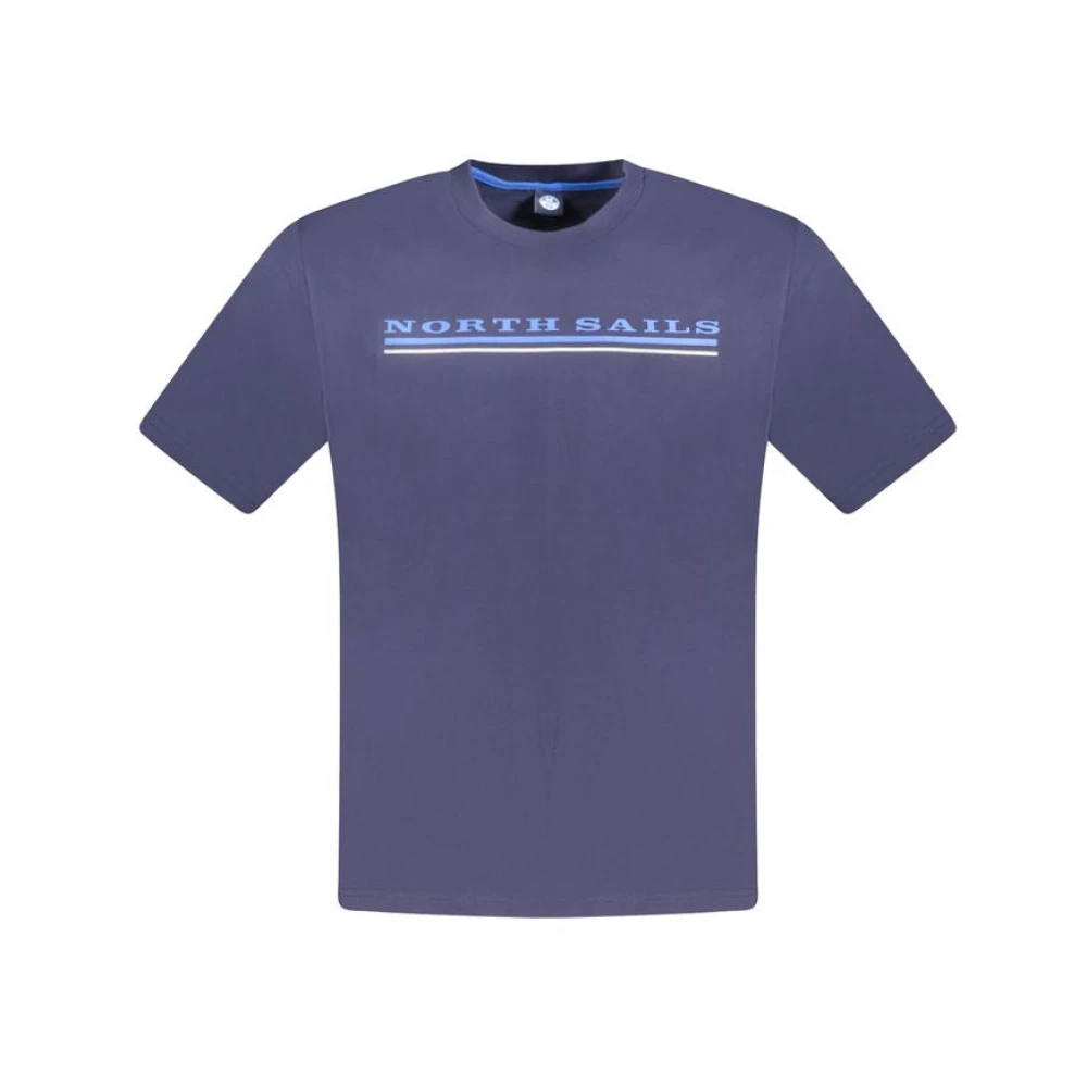 North Sails Blauw Katoenen T-Shirt Blue Heren