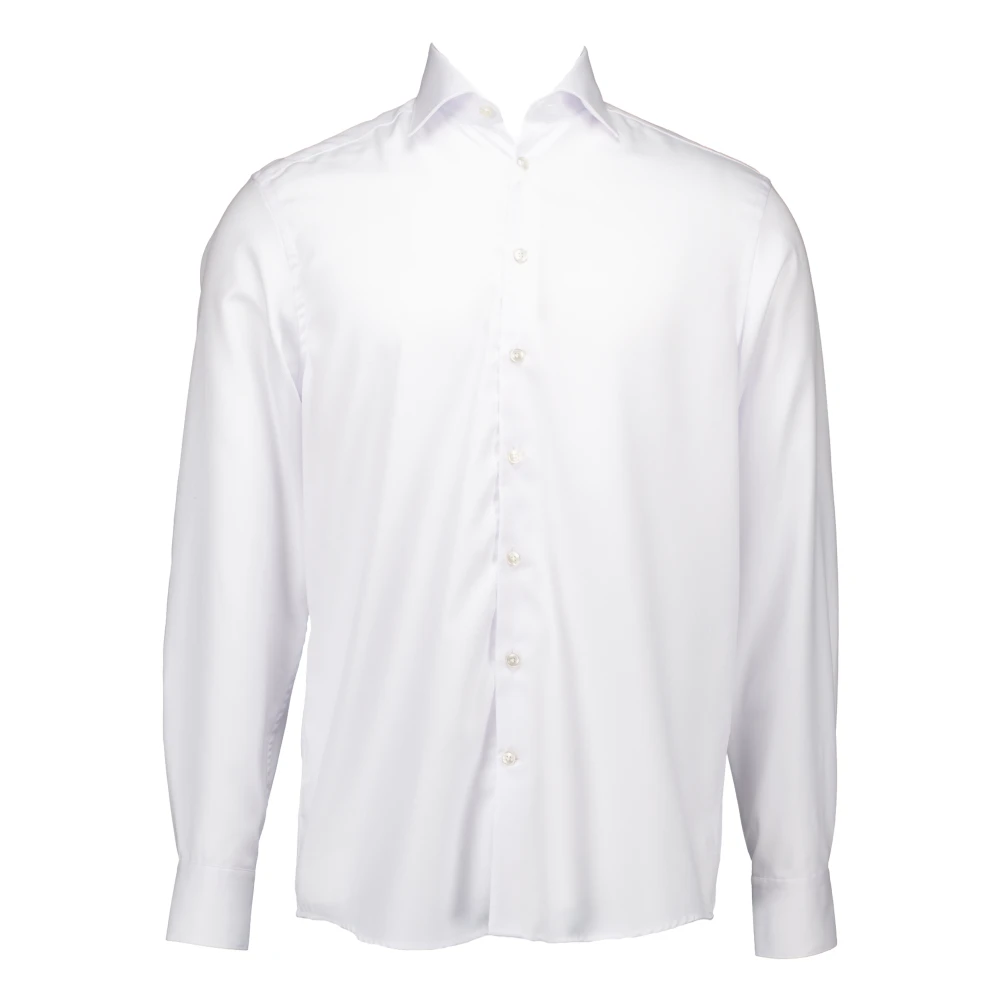 John Miller Wit Overhemd Lange Mouw White Heren