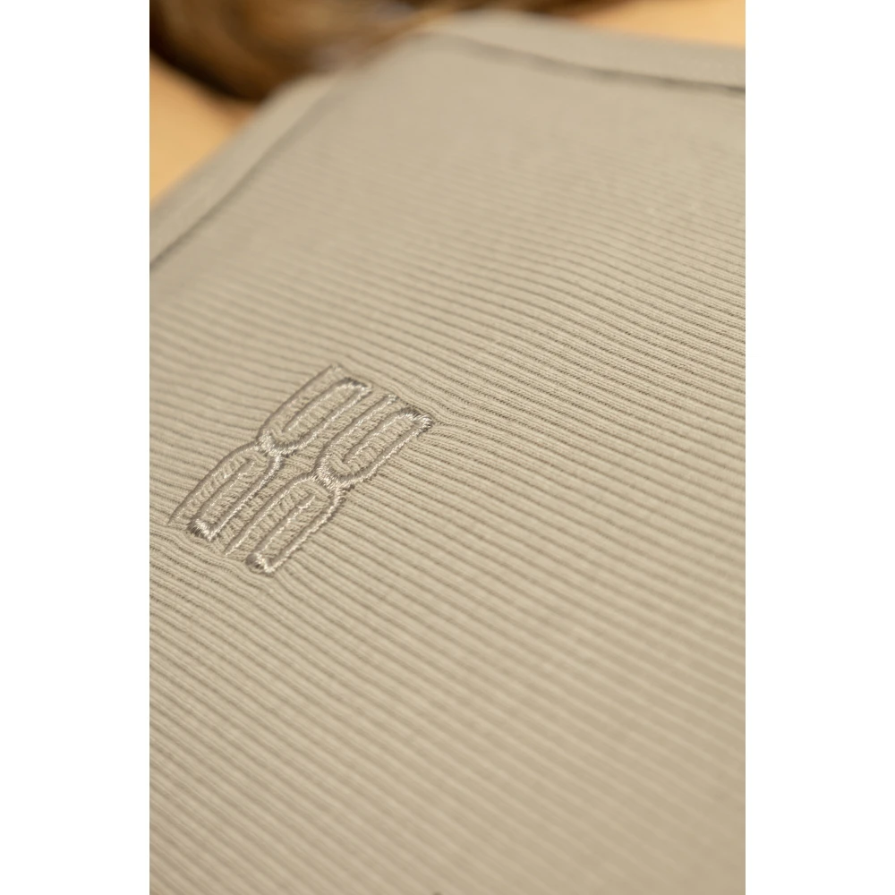 Gestuz Geribbelde top Gray Dames