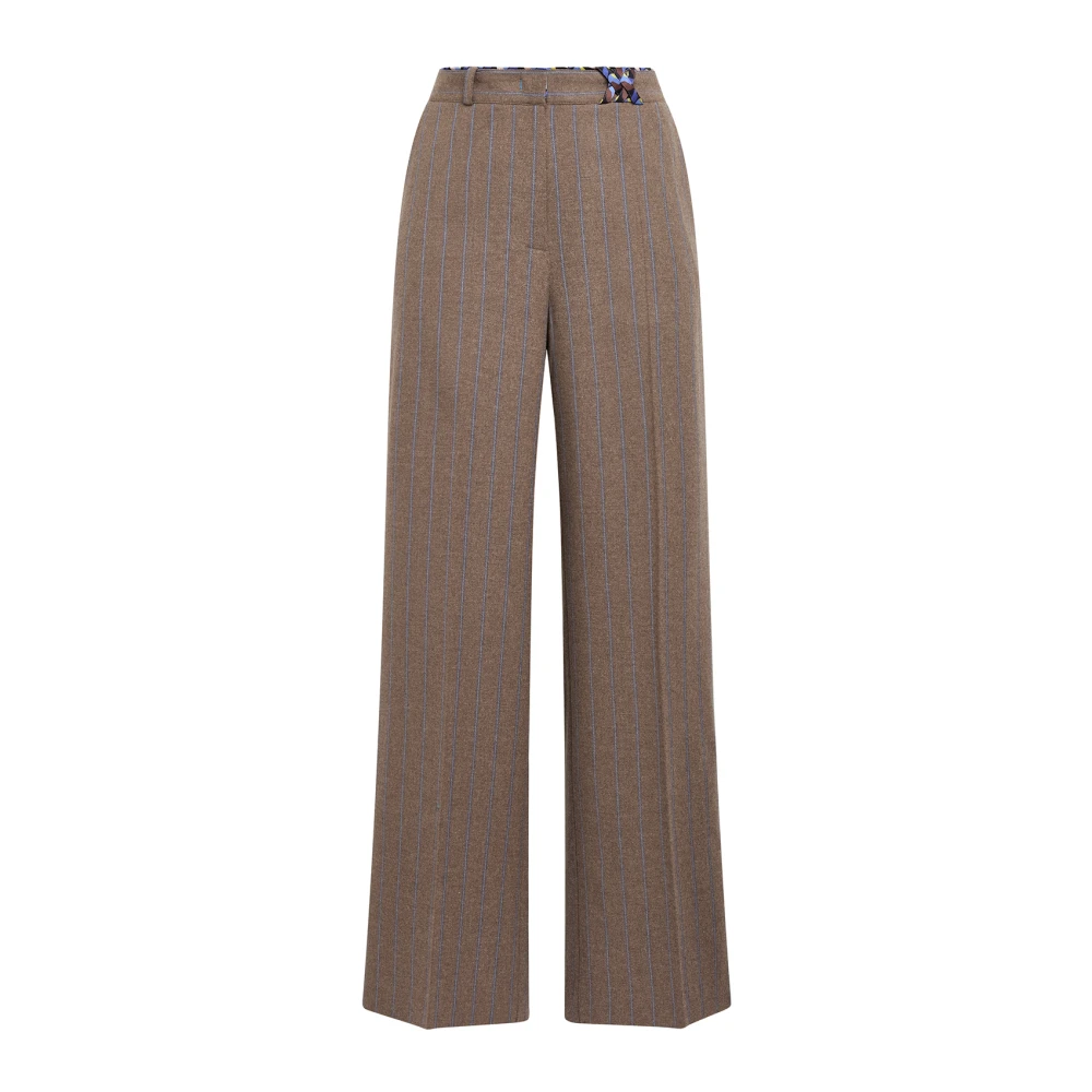 Maliparmi Gestreepte Broek Gray Dames
