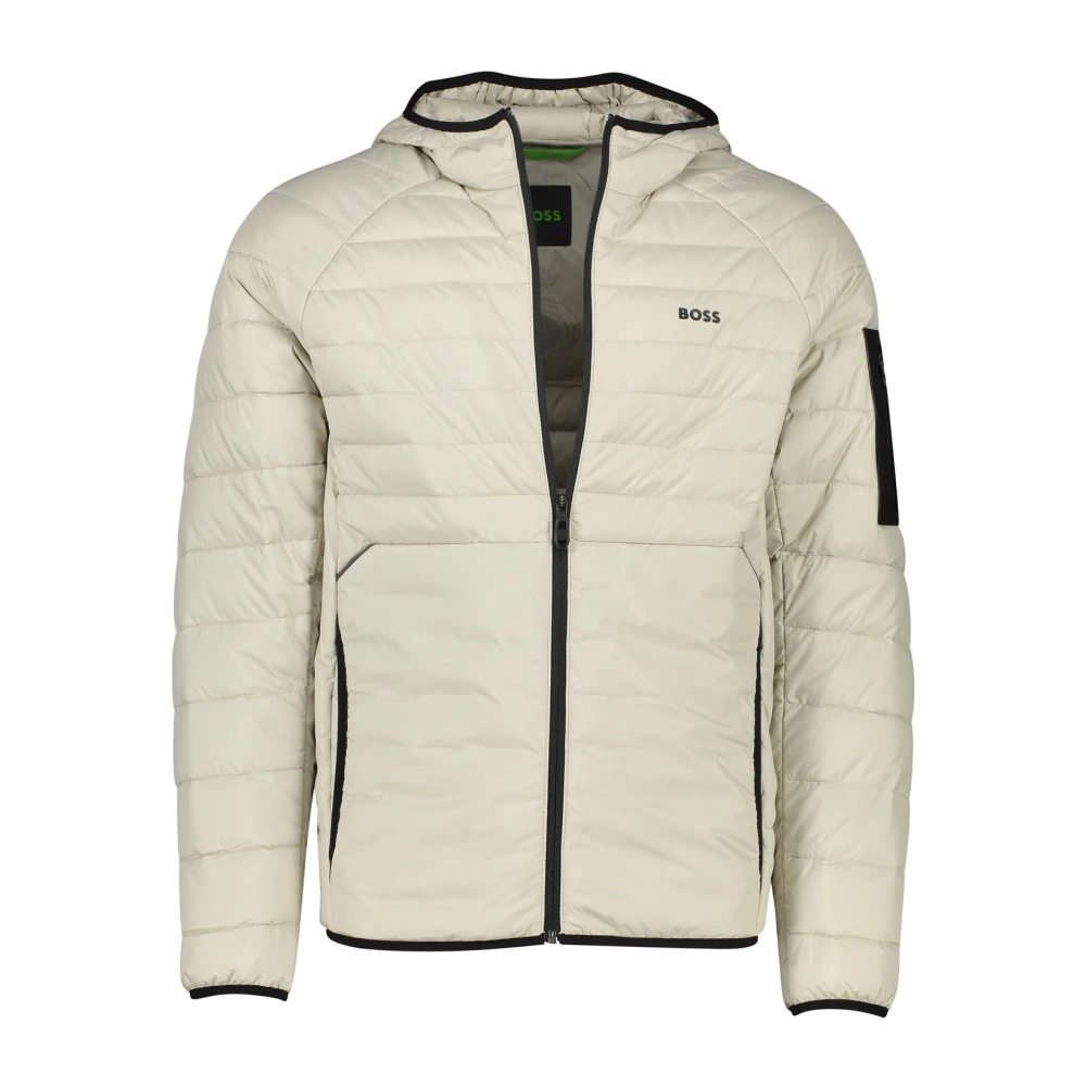 Hugo Boss Beige Winterjas Stijlvol Ontwerp Beige Heren