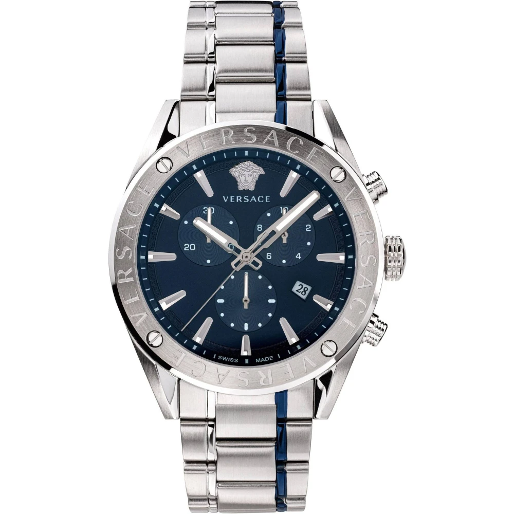 Versace Gray Watches, Male, One Size, V-Chrono Chronograph Vehb005/19