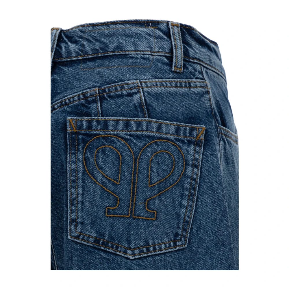 Philosophy di Lorenzo Serafini Relaxed Fit Jeans met Geborduurd Logo Blue Dames