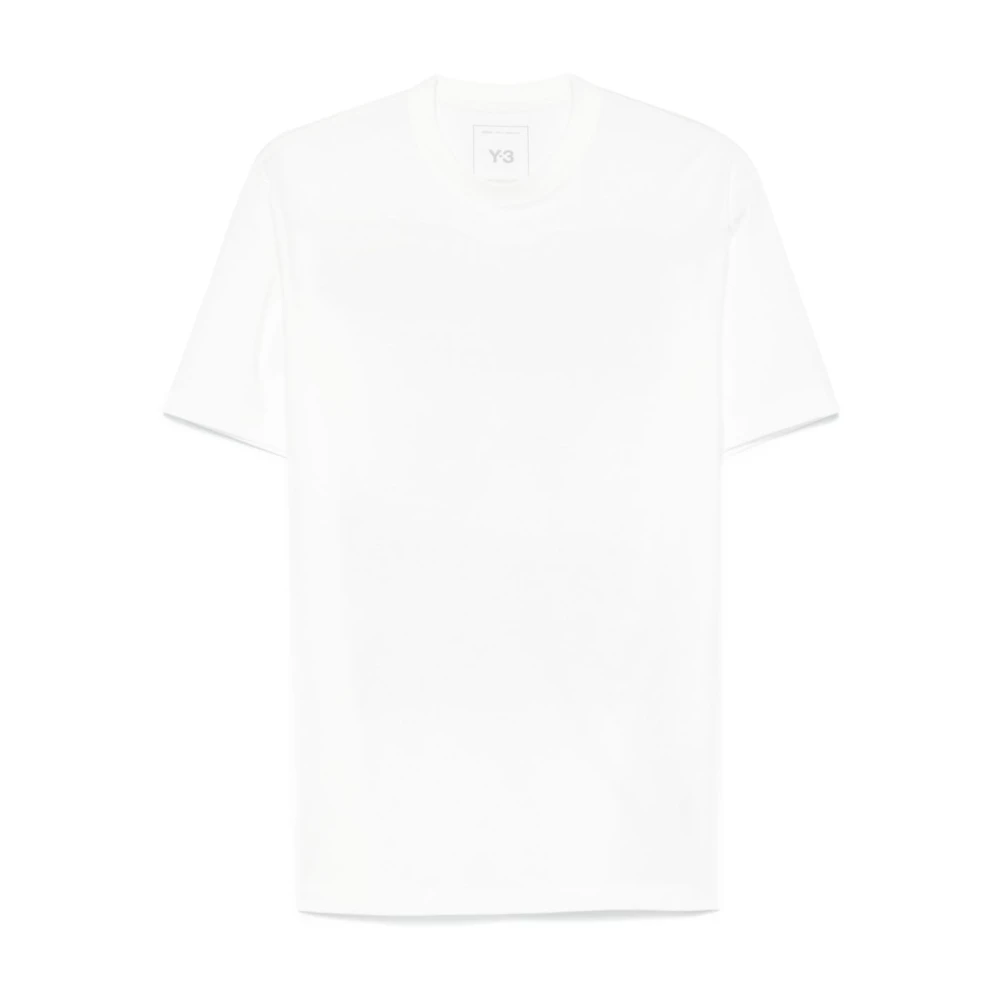 Y-3 Wit Logo Print Crew Neck T-shirt White Unisex