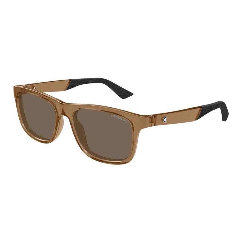 Montblanc Men's Brown Sunglasses, 55 Mm, Rectangular Sunglasses