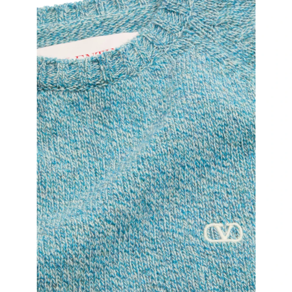 Valentino Garavani Blauwe Crew Neck Sweater Blue Heren
