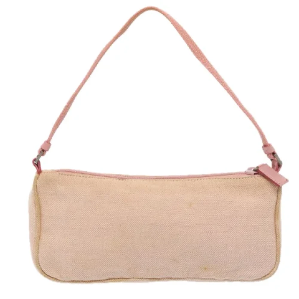 Prada Vintage Pre-owned Canvas clutches Pink Dames