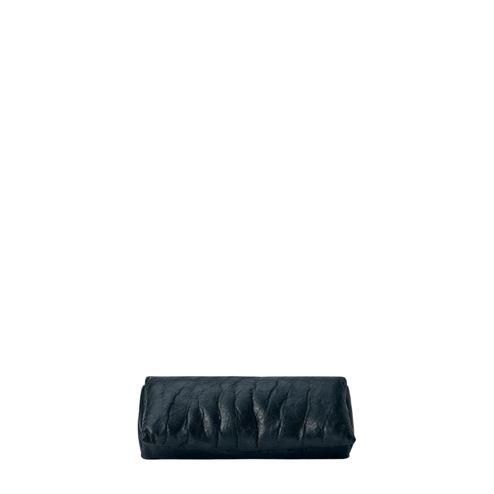 Rick Owens Ruched Leather Clutch - Mann Aktentaschen Black One Size - Immagine 2