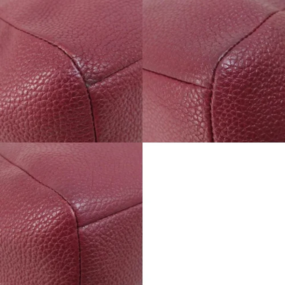 Coach Pre-owned Leather handbags Red Dames