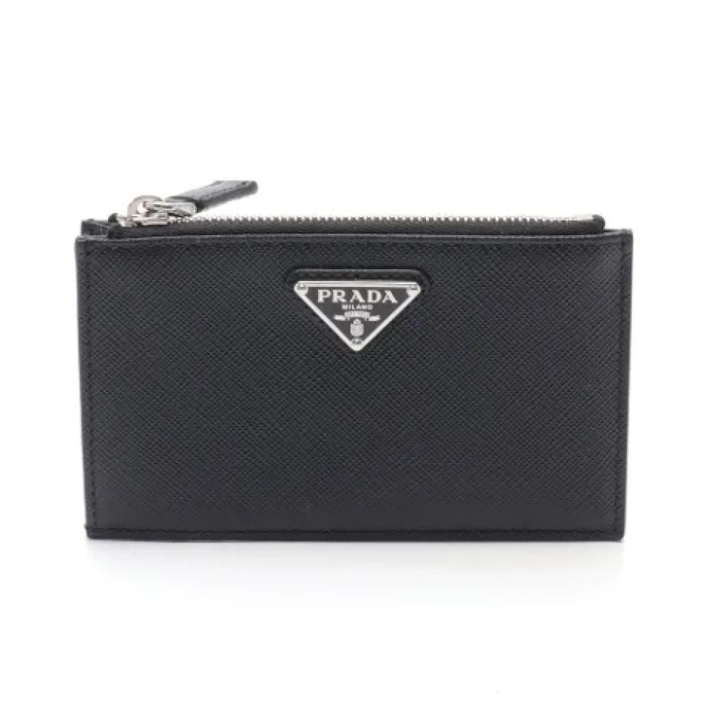Prada Vintage Pre-owned Leather wallets Black Dames