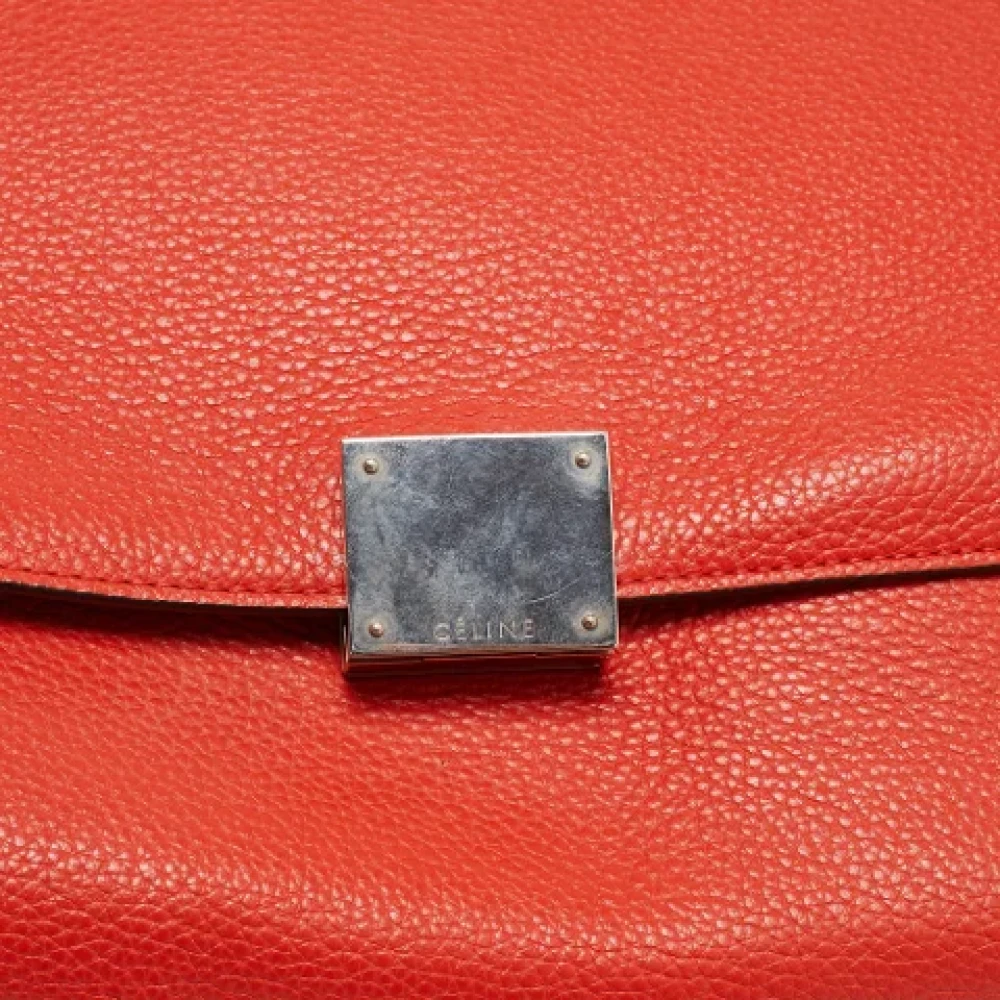 Celine Vintage Pre-owned Leather handbags Orange Dames