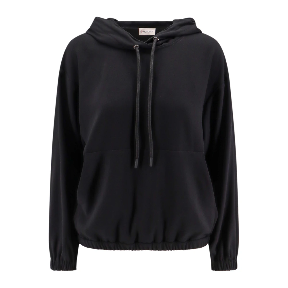 Moncler Hoodie met logopatch Black Dames