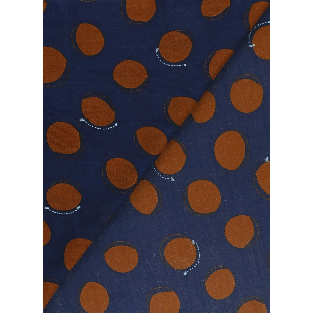 Altea Blauwe Wollen Sjaal met Contrasterend Patroon Blue Heren