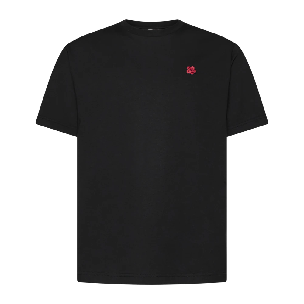 Kenzo Katoenen Logo Patch T-Shirt Black Heren