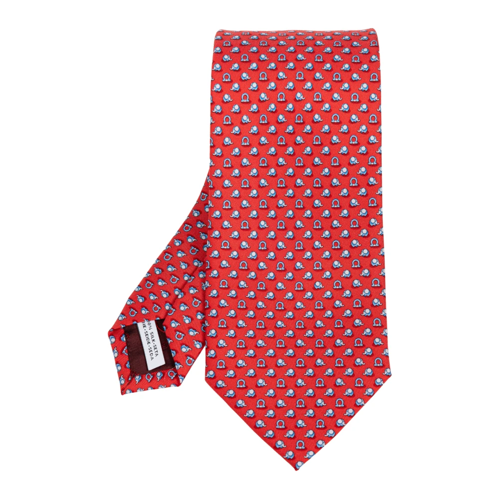 Salvatore Ferragamo Zijden stropdas Red Heren