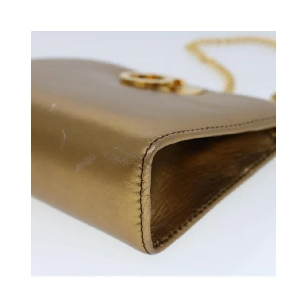 Salvatore Ferragamo Pre-owned Leather shoulder-bags Yellow Dames