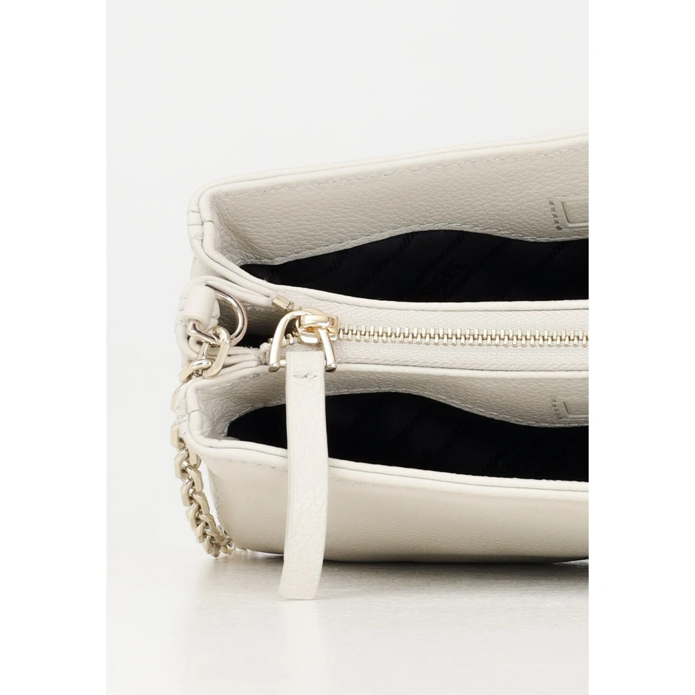 PATRIZIA PEPE Chique Witte Schoudertas Zwart Goud White Dames