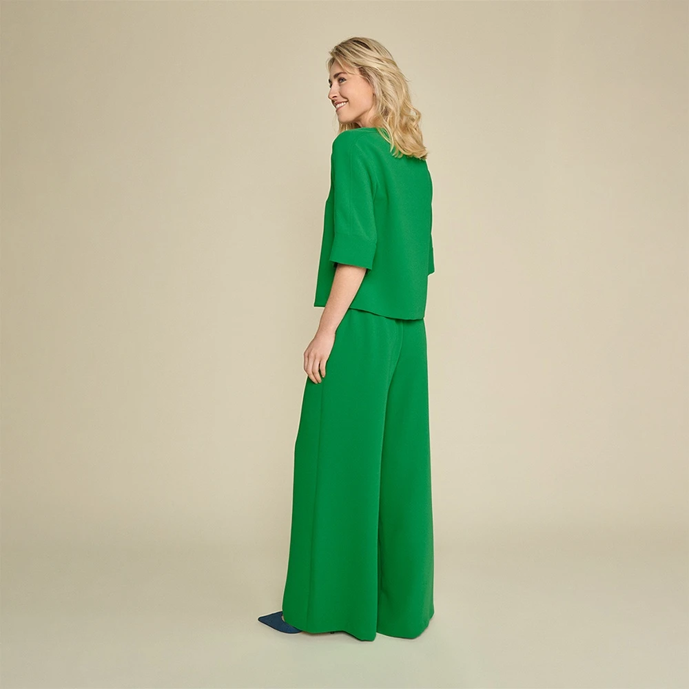 Marie Méro Groene Wijde Broek Green Dames