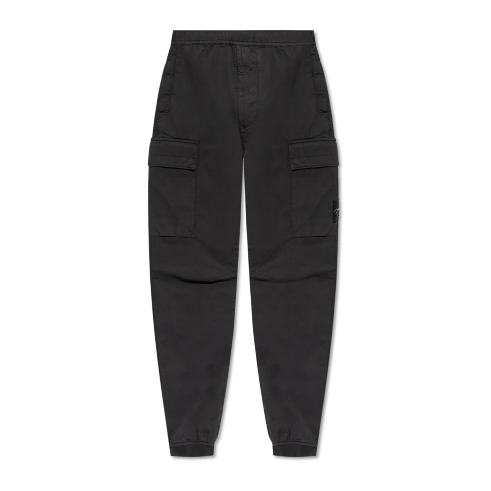 Stone Island Broek met logo Black Heren