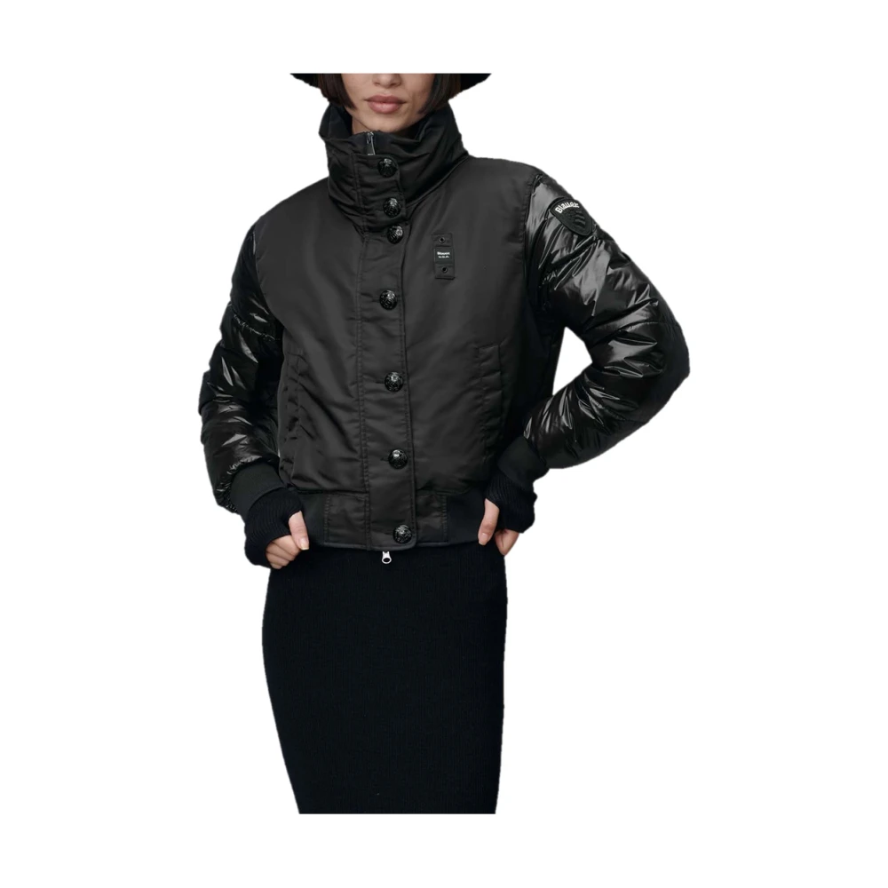 Blauer Zwarte Damesjas Elegante Stijl Black Dames