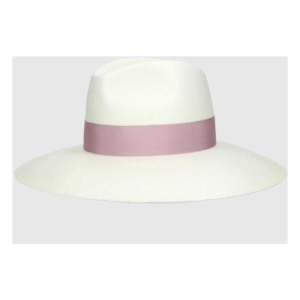 Borsalino Sophie Panama Fine Wide Brim Hat White Dames