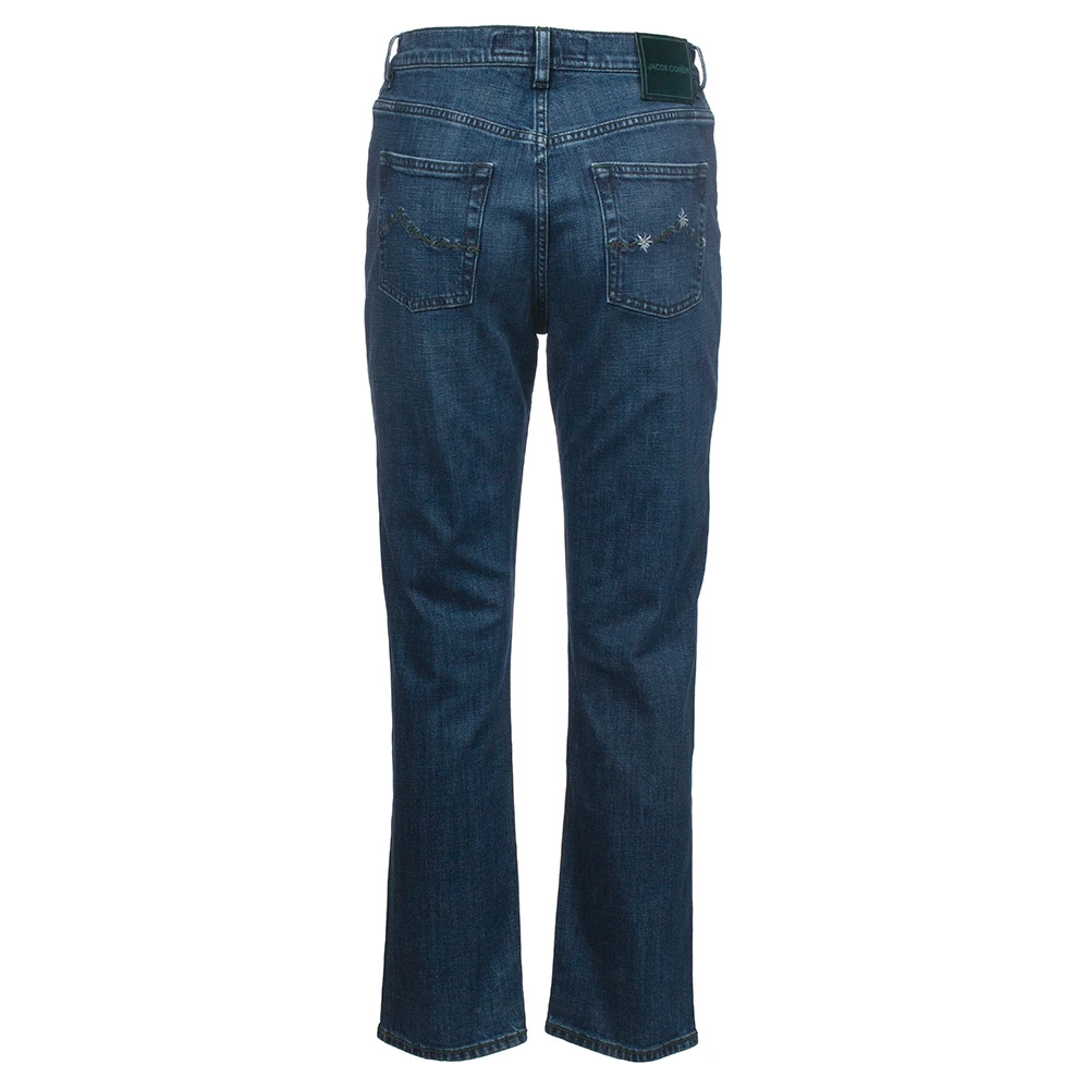 Jacob Cohën Holly Crop Jeans met Logo Detail Blue Dames