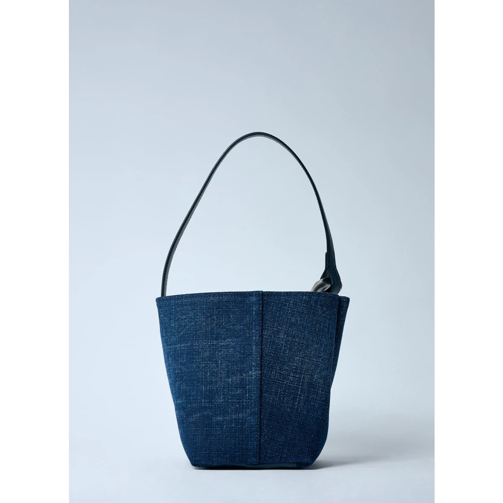 JW Anderson Denim Hoek Emmer Tas met Magneetsluiting Blue Dames