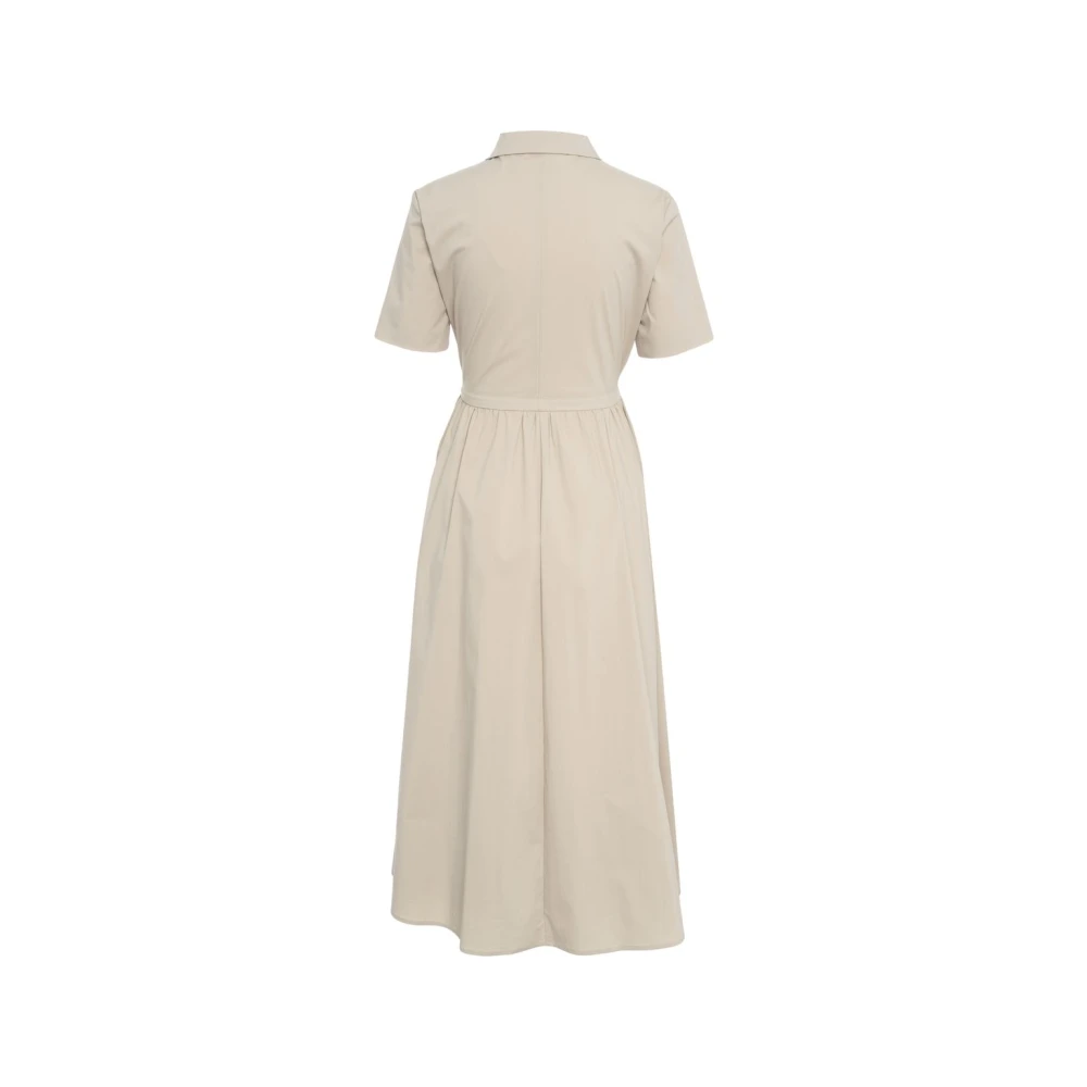 add Grijze Midi Jurk met Koordtaille Gray Dames