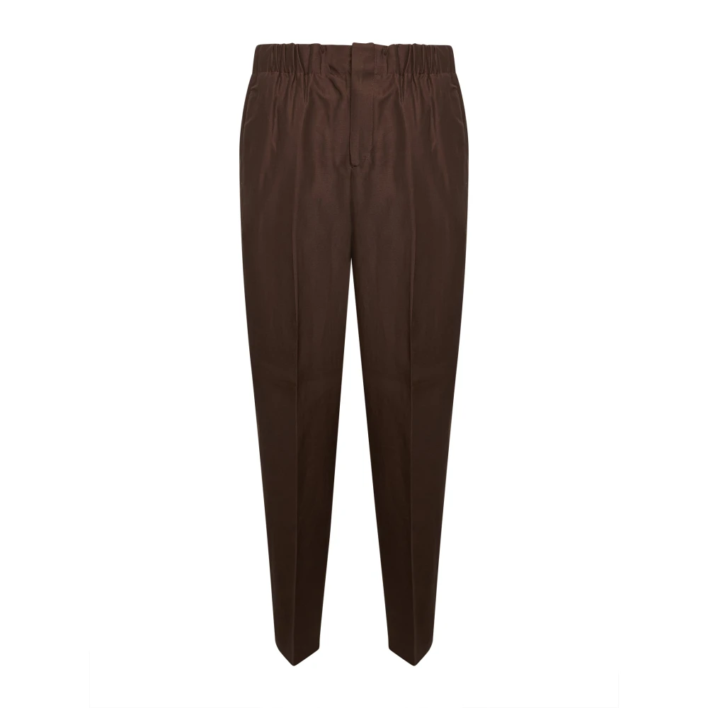 Laneus Men's Brown Melrose Slim Fit Trousers - Slim-Fit Trousers - Xl - Trousers