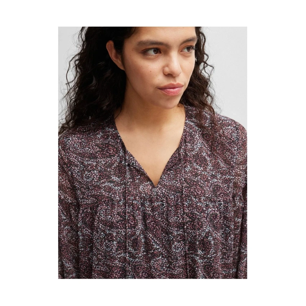 Boss Orange Elegante Jurk voor Vrouwen Brown Dames