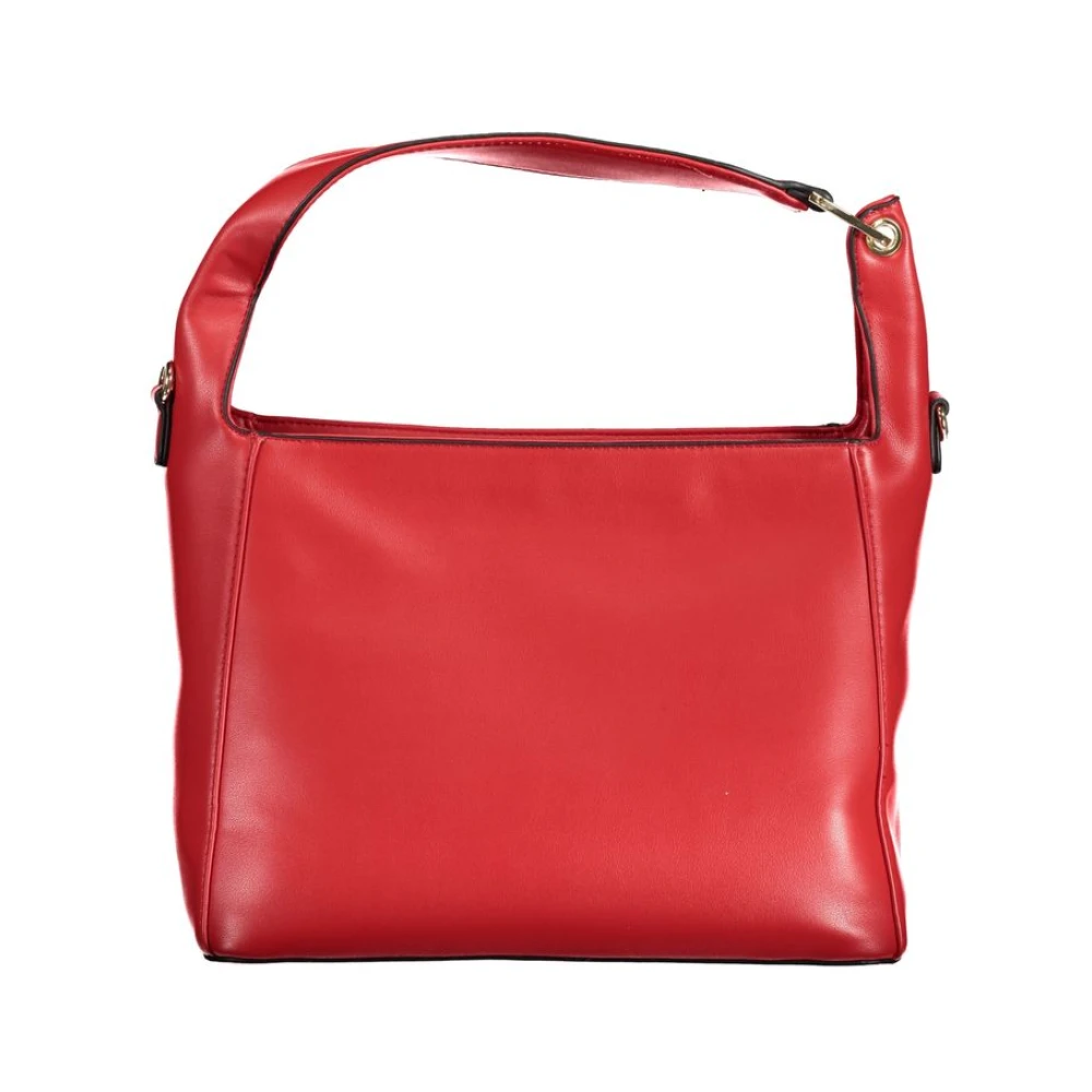 Valentino by Mario Valentino Rode polyethyleen schoudertas met verstelbare riem Red Dames